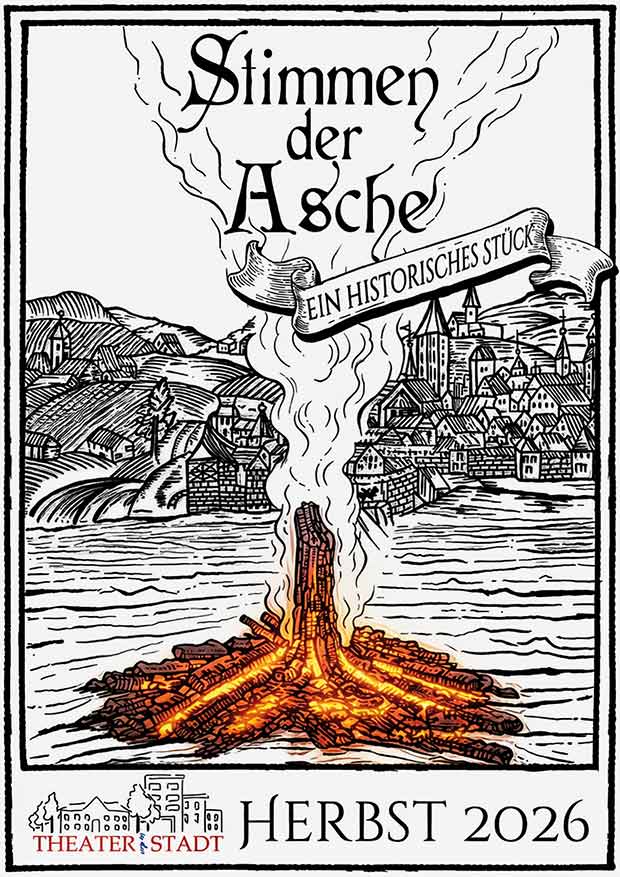 Der Blick der Medusa das Plakat 4 Schauspieler und eine Assistentin im Blick einer Kameralinse